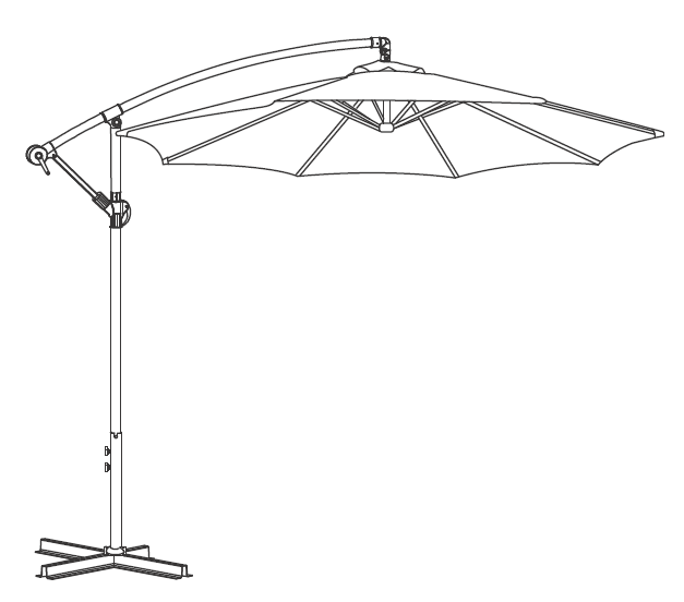 HOW TO 10' OFFSET UMBRELLA オフセット傘の使い方