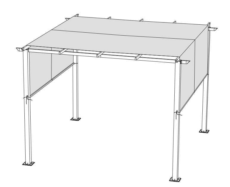 10'x10 'フラットトップパーゴラ製品ガイド