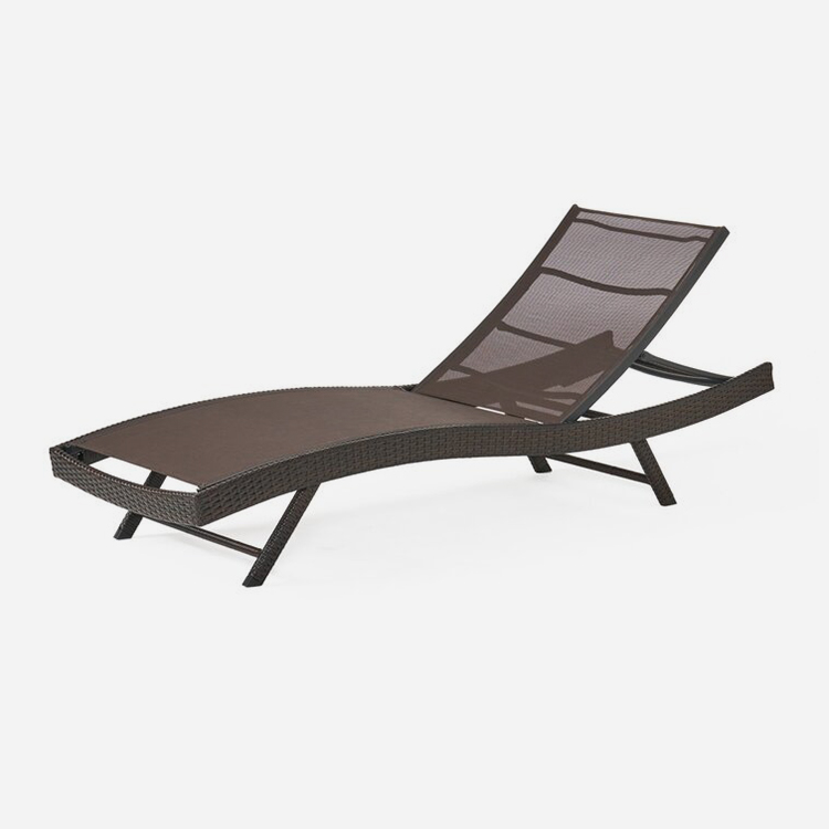 パティオ調整可能なRattan Chaise Loungeチェア