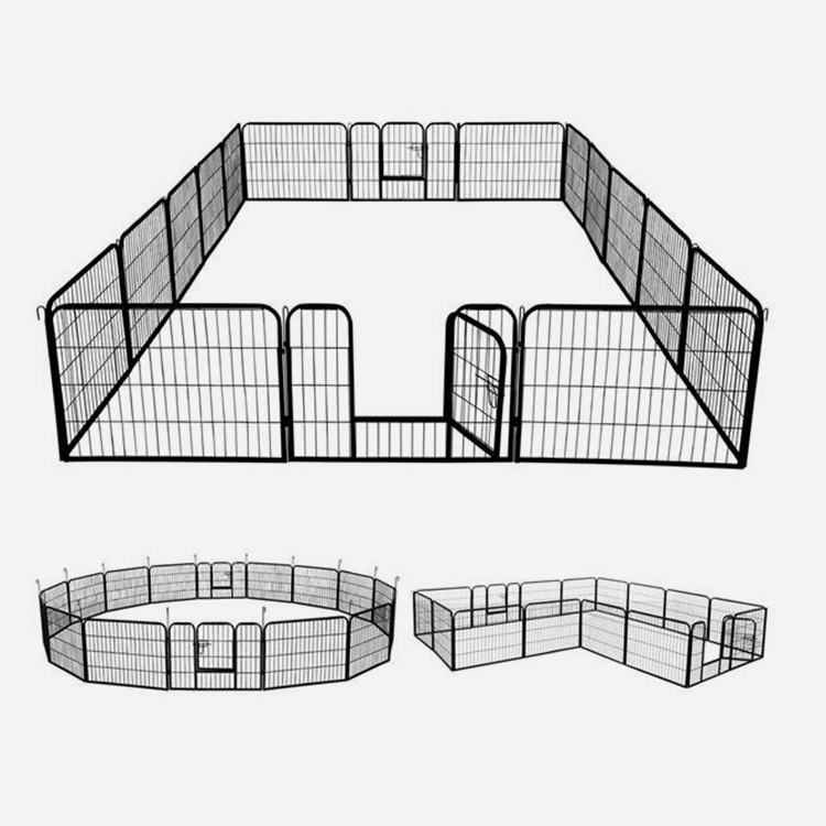 16 パネル金属ペット犬ベビーサークル犬小屋
